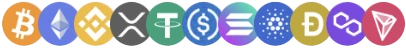Sarafu za crypto: Bitcoin, Ethereum, BNB, XRP, Tether, USDC, Solana, Cardano, Dogecoin, Polygon na TRON